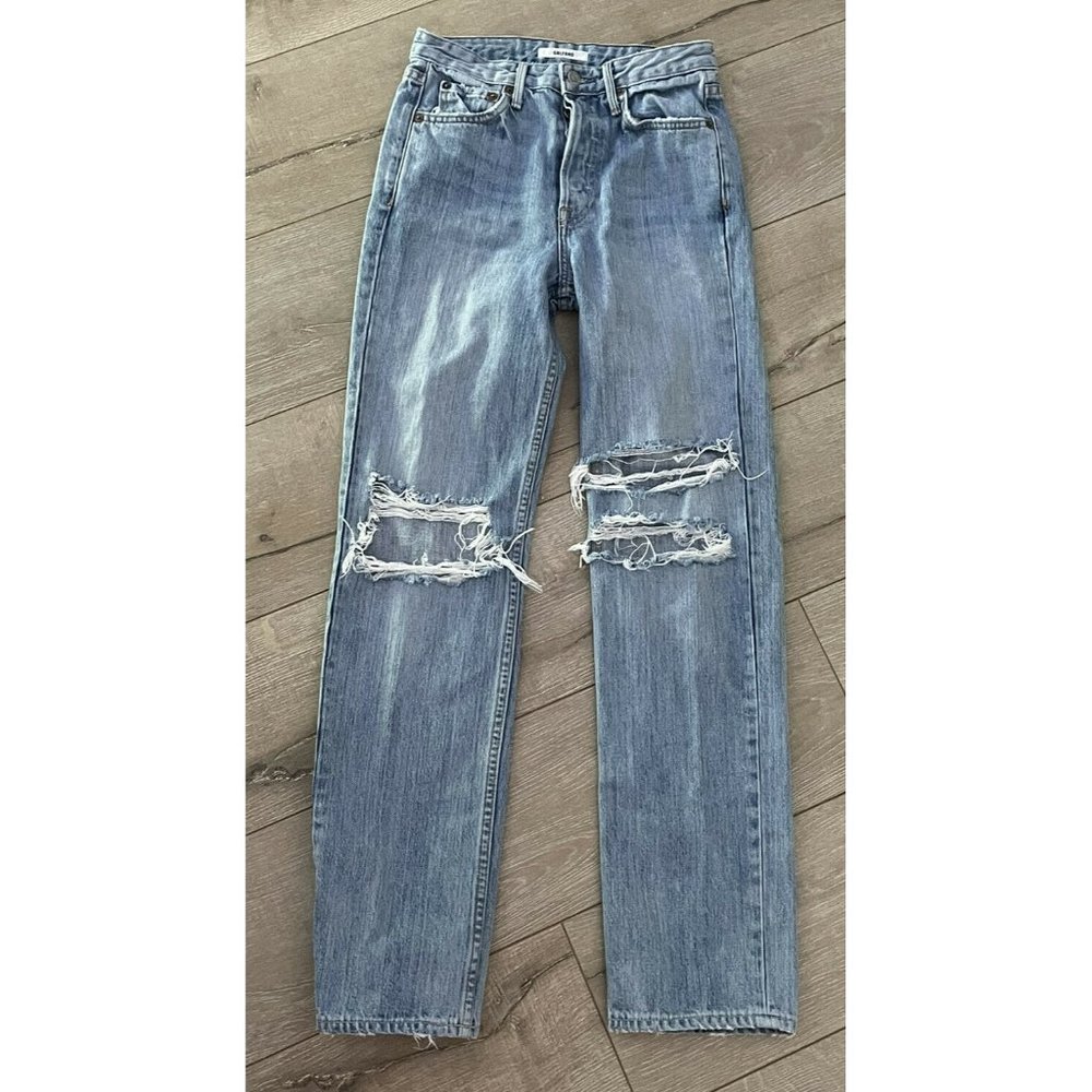 Grlfrnd Distressed Denim Mica in Wish You Would Size 24 - Picture 5 of 8
